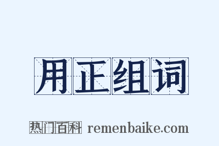 用正组词是什么意思的图片
